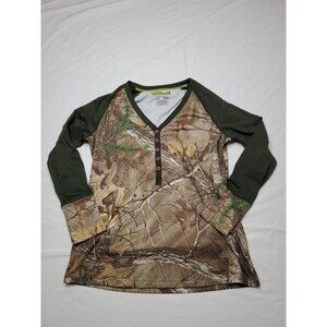 Under Armour Women's Scent Control Real Tree Shirt Camo Size XL Base Layer